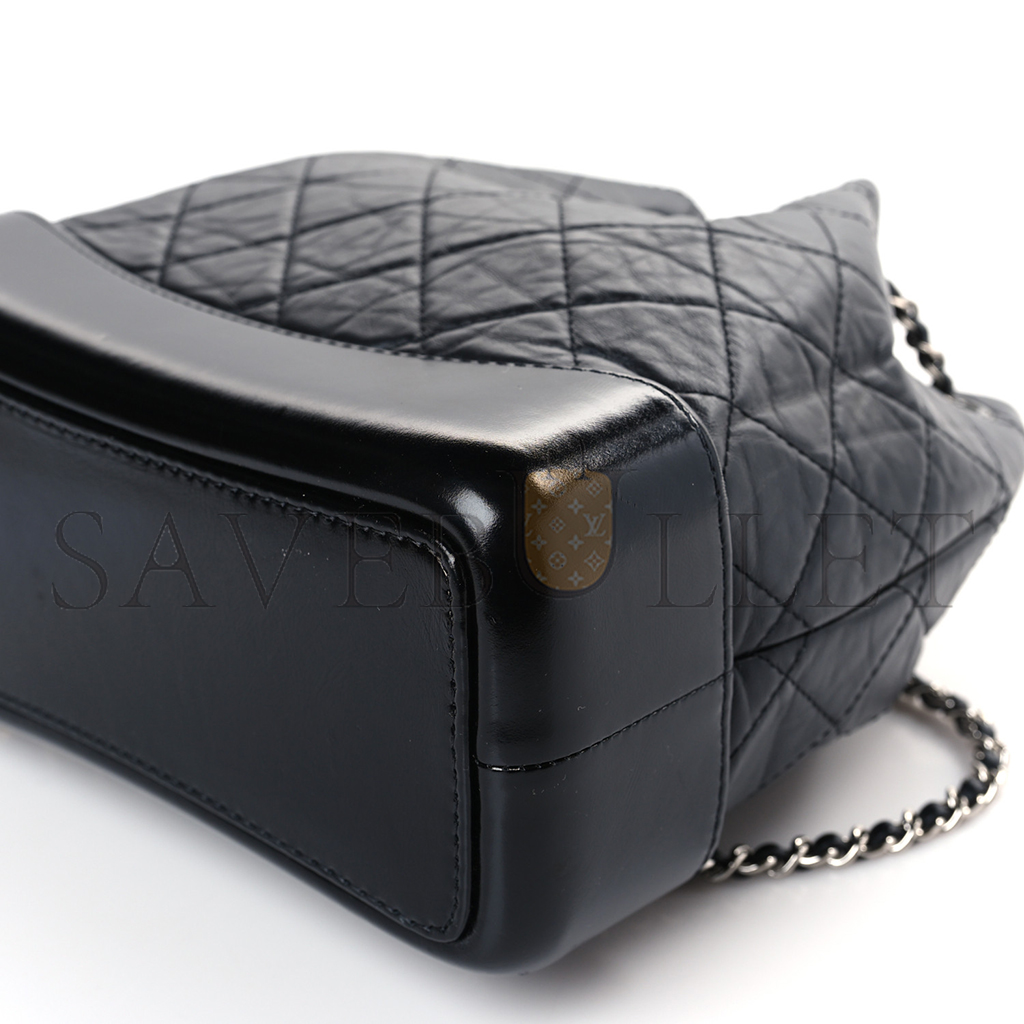 CHANEL MASTER CALFSKIN QUILTED SMALL GABRIELLE BACKPACK BLACK A94485 (23*22.5*10.5cm)